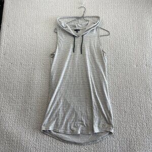 Y2K Hurley Hooded Tank Maxi Dress Stripes Pattern Surfer / Skater 2000's Boho XS